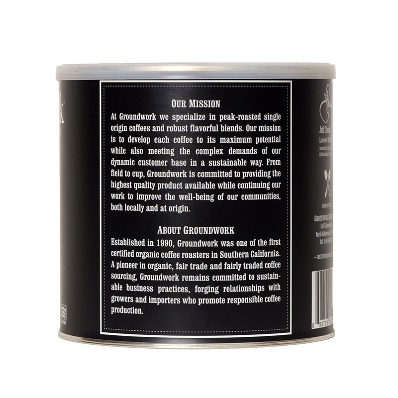 Groundwork Organic Whole Bean Light Roast Coffee, Angel City, 16