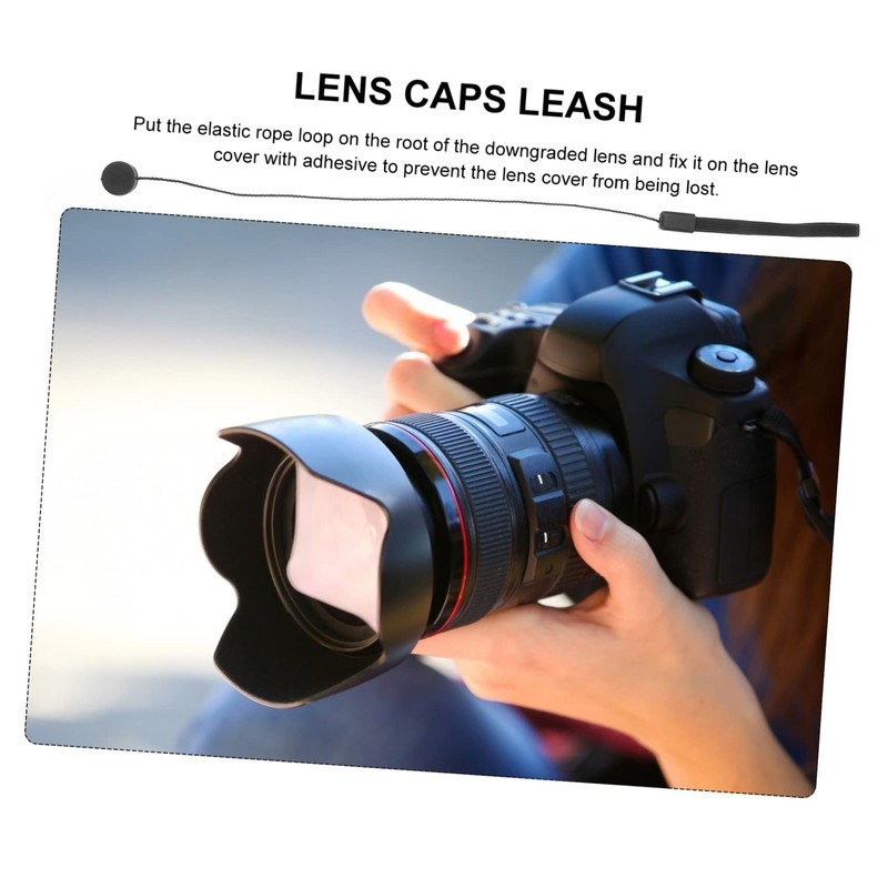 COHEALI 20pcs Camera Lens Caps Keeper Holder Lens Cap String