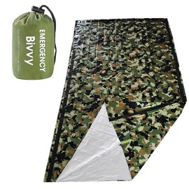 Emergency Sleeping Bag, Lightweight Survival Sleeping Bags Waterproof Thermal Emergency Blanket, Bivy Sack Survival Gear for Outdoor Adventure, Camping, Hiking (213 x 155 cm)