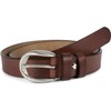 styleBREAKER 03010115 Unisex Slim Genuine Leather Belt Plain Colours with