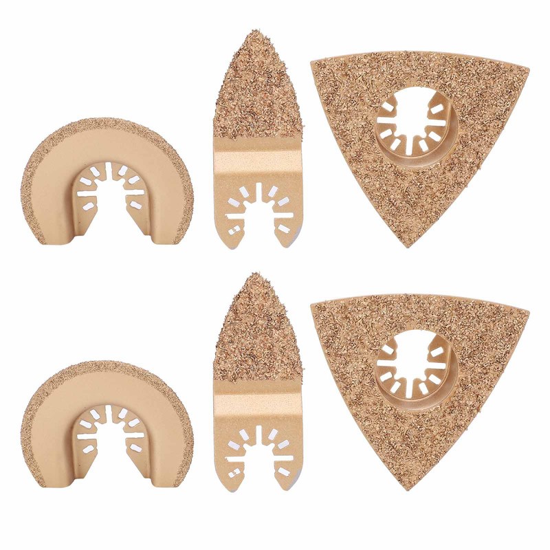6PCS Hard Alloy Saw Blades Multifunctional Oscillating Saw Blades Tool