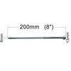 LLB 200mm M8 For Coach Screws Wood Hex Head Width