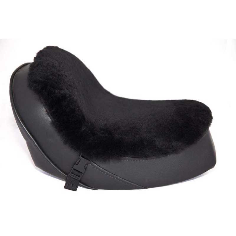 Alaska Leather Large Sheepskin Buttpad® - Motorcycle Seat Pad (Black