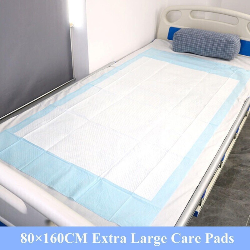 1 Disposable Incontinence Bed Pads Protection Sheets Absorbency 160x80cm Mattress