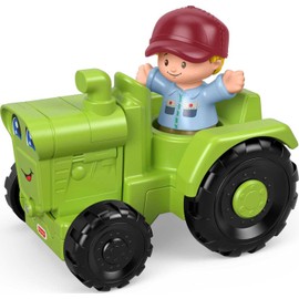 Fisher-Price Little People Toddler Toy Helpful Harvester Tractor, Farm Vehicle & Figure Set for Preschool Pretend Play Kids Ages 1+ Years
