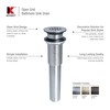 Keeney K820-74BRZ Universal Open Grid Bathroom Sink Drain Without Overflow,