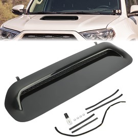 KUAFU Front Upper Hood Scoop Sport Hood Compatible with 2010-2022 Toyota 4Runner & 2012-2015 Toyota Tacoma Bulge Insert Upgrade Air Flow Scoop Kit - Unpainted Black