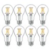GE Relax 8-Pack A19 60 Watt Equivalent Crystal Clear Soft