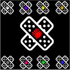 Oracal Set of 2 JDM BANDAIDS RISING SUN 5" Vinyl Decal Drift Sticker Window Car