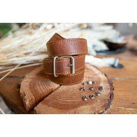 Gusti Leder nature Genuine Leather Shoulder Strap Replacement Additional Handle Carry With Buckle Vintage Brown T1