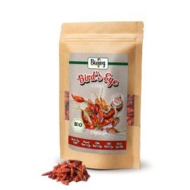 Biojoy BIO-Birds Eye Chilli Whole (150 g), Bird Eye Chili Pods, Dried, Extremely Spicy