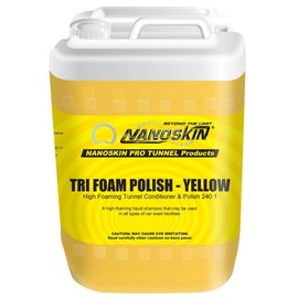 Nanoskin Tri-Foam Polish, Yellow – 5 Gallons, 240:1 Dilution, High-Foaming Conditioner & Polish for Car Wash Tunnels, Automatic Wash Systems, and Foam Cannons