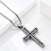 SURALIN Men's Stainless Steel Cross Necklace, Necklace with Cross, Stainless