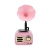 Portable Phonograph Vintage Retro Bluetooth Speaker Loudspeaker Box Equipment Accessorypink