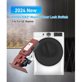 New WH10X20821 Washer Door Lock Switch Assembly(OEM) Fits for GE Hotpoint GFWH1200H0WW,GFW400SCK0WW,GFW450SPK0DG,GFW450SSM0WW etc,EG-380773.1 Washer Door Latch Replacement