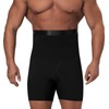 FlyJumper Mens Tummy Control Shorts High Waist Slimming Shapewear Black