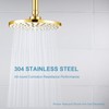 OFFO Shower Arm with Flange, Gold 3 Inches Ceiling Mount