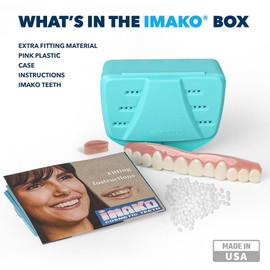 Imako Premium Cosmetic Uppers - 1 Pack - Small, Bleached White - DIY Smile Makeover - Made in USA