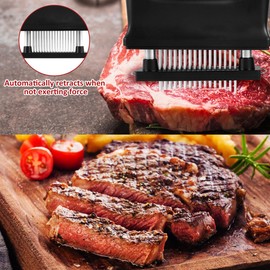 Eummy Meat Tenderizer with 48 Stainless Steel Ultra Sharp Needle Detachable Heavy Duty Kitchen Gadgets Tools Steak Tenderizer for Tenderizing Beef Turkey Chicken Pork