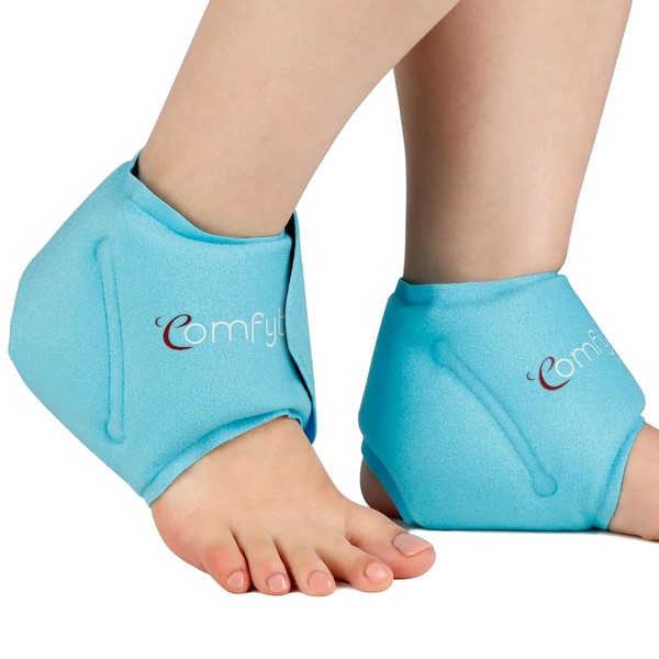 Comfytemp Ankle Ice Pack Wrap for Swelling, Plantar Fasciitis, Foot Pain Relief, Gel Cold Packs for Injuries Reusable, Hot Cold Compress Therapy for Achilles Tendonitis, Sprained Ankles, 2 Packs