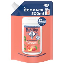 Le Petit Marseillais Extra Gentle Shower Gel White Peach and Organic Nectarine Eco-Refill 500 ml