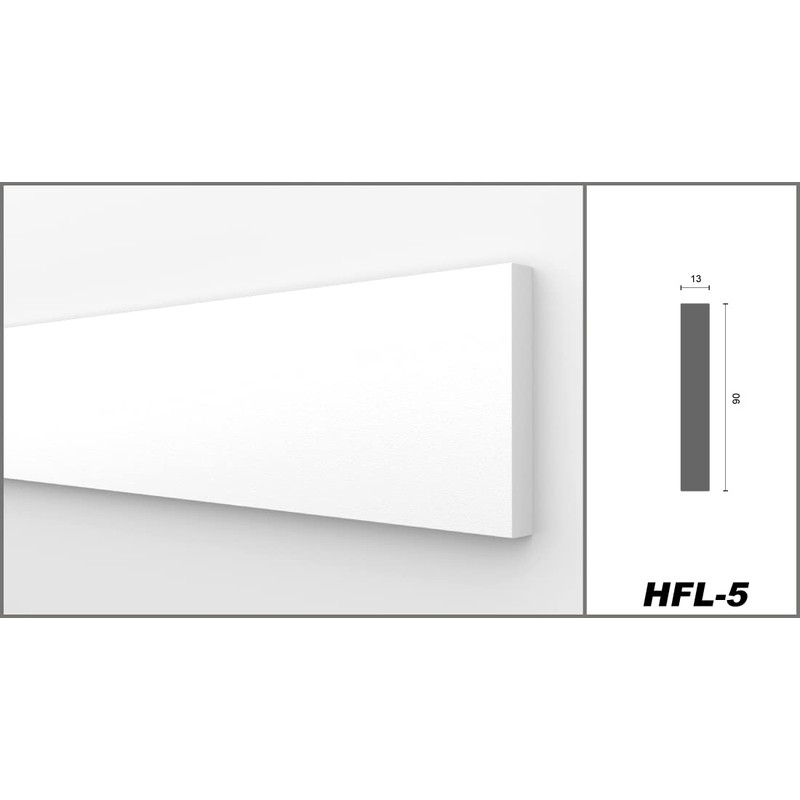 HEXIMO Flat Mouldings, XPS Styrofoam Drywall Flat Mouldings for Wall