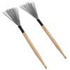 2PCS Drum Brush Double Headed Dual Purpose Maple Drumstick Rubber