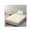 Premium Microfiber Fitted Bed Sheet, Soft and Wrinkle-Resistant (Cream, Twin)