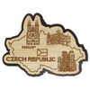 Printtoo Souvenir Czech Republic Map Gift Wooden Engraved Fridge Magnet