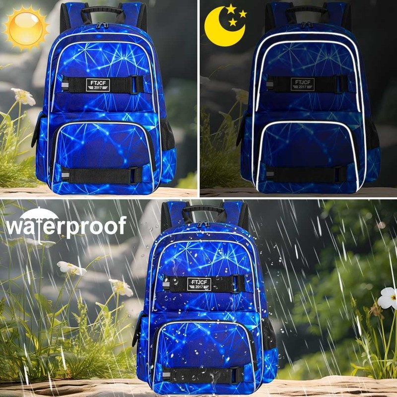 Laptop Backpack, 17 Inch School Bag College Bookbag Set, Water