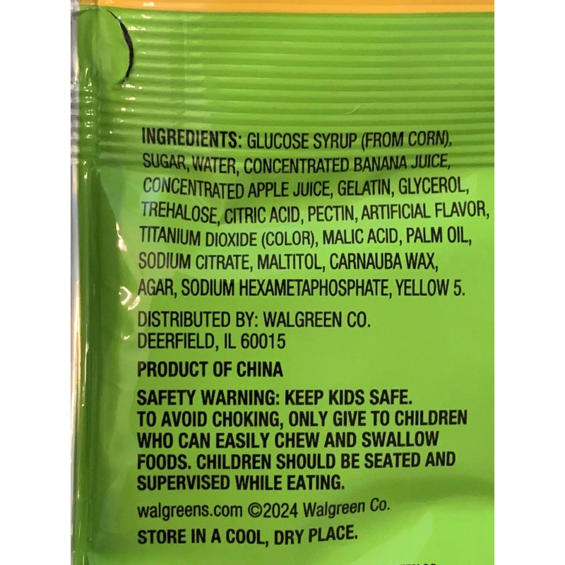 NICE! X 2 Gummy BANANA Peelable Candy 2.82 oz Fresh
