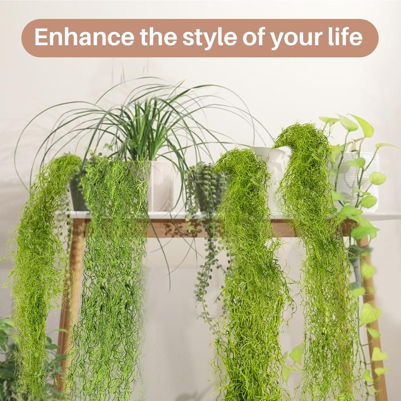 MAQIHAN Fake Spanish Moss - Artificial Moss for Plants Indoor