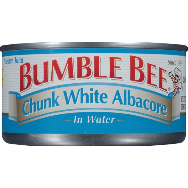 BUMBLE BEE Chunk White Albacore Tuna in Water, 12 Ounce Can (Pack of 6), Wild Caught, Canned Tuna, High Protein, Keto Food, Keto Snack, Gluten Free, Paleo Food, Canned Food