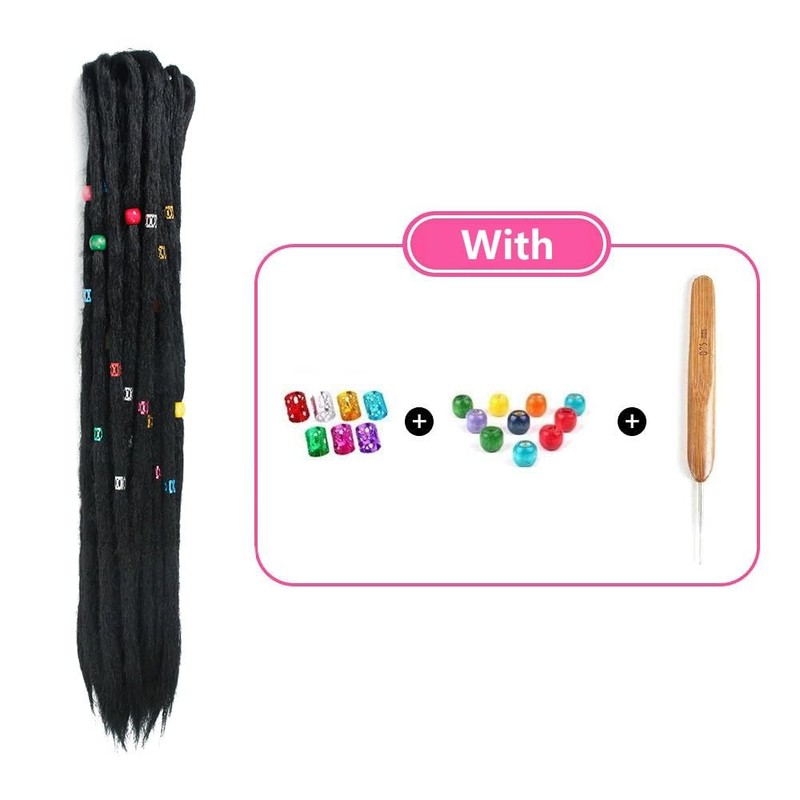 20 Inch 10 Strands/Pack Double Ended Dreadlocks Extensions Handmade Synthetic