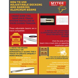 Mytee Products 92" -103" Adjustable Decking Shoring Aluminum Beam 2200# WLL