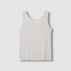 JAJU [JAJU] Women's Modal Ribbed Sleeveless Lounge T-shirt_Melange Oatmeal