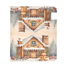 senya Christmas Mailbox Covers, Christmas Snow Gingerbread Man Mailbox Covers Oxford Cloth Post Box Cover with Magnetic Strip for Garden Yard Decor