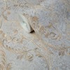 Zambaiti Parati Vinyl Gray Bronze Metallic Victorian Damask Faux Concrete