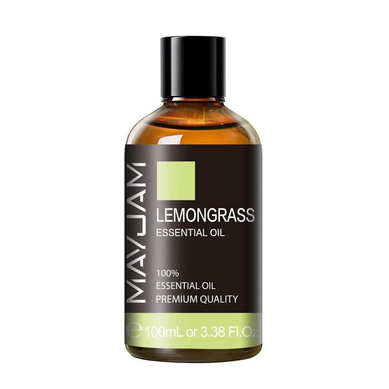 Lemongrass Essential Oil, 3.38fl.oz, MAYJAM Premium Essential Oils with Glass