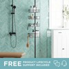 Zenna Home Tension Pole Shower Caddy Corner Organizer, Adjustable Standing