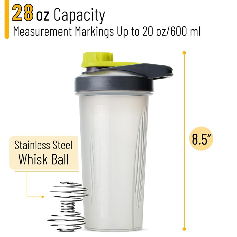Mr. Pen- Shaker Bottles for Protein Mixes with Twist Cap,