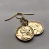 France 5 Centimes coin earrings French jewelry Marianne Paris Marseille