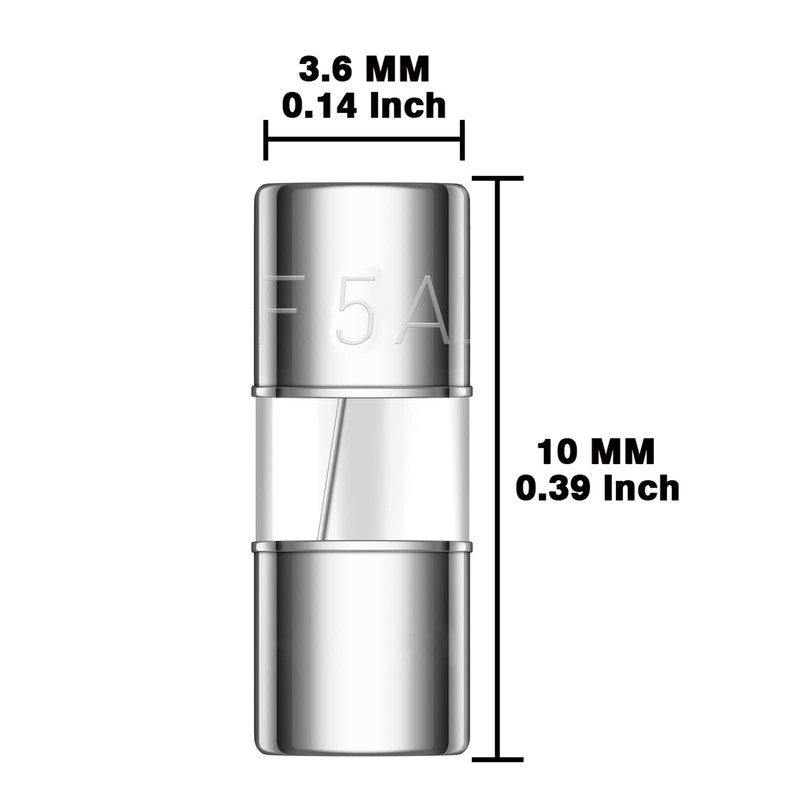 VEXUNGA 3 Values 75 Pcs 2.5A 3A 5A 125V 3.6x10mm