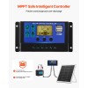 Solar Panel Battery Charger 20W 12V MPPT Waterproof IP67 Adjustable