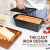 2 Pack Cast Iron Bread Pan with Lid 13x5 Inch,