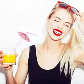 Kak 칵 일회용 빨대 500개 우산 혼합) 벌집형 (색상 [Q. 벌집 플라밍고 장미 빨간 빨대 00] Cock disposable straw 500 pieces umbrella mixed) honeycomb type (color [Q. honeycomb flamingo rose red straw 00]