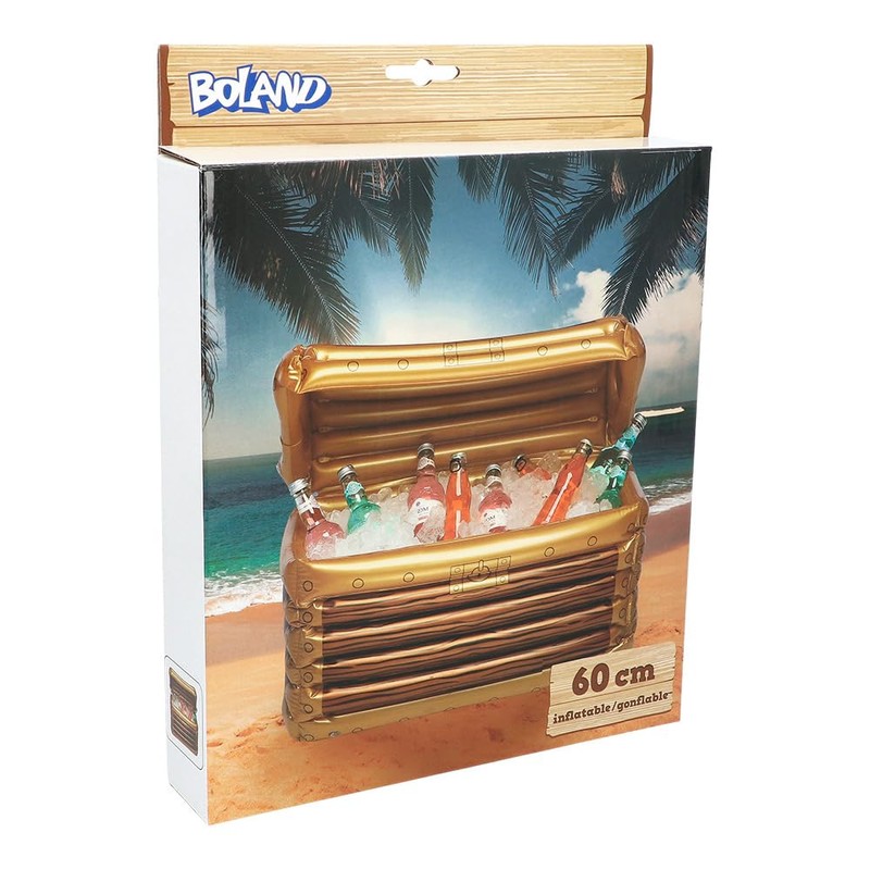 Boland 74223 Inflatable Treasure Chest, Drinks Cooler, Decoration, Party Decoration