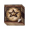 Patriotic Cloth Napkin 4PCS Western Star Independence Day Absorbent Cotton