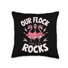 Our Flock Rocks Flamingo Guitar Pink Flamingo Costume Adult Throw