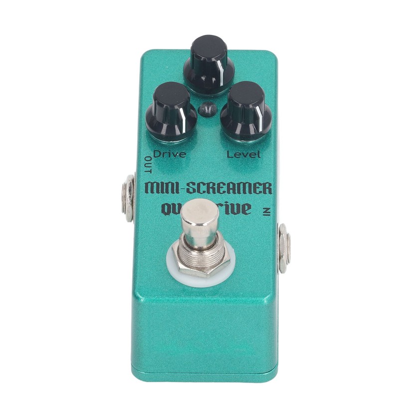 Overdrive Effect Pedal with Drive Level Tone Control Knobs Aluminum